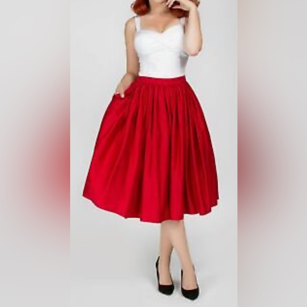 Pinup Couture red “Jenny” Skirt, sz M